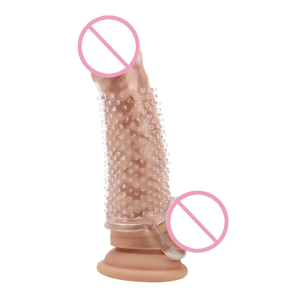 Yutong Ikoky Försenad uttömning av utbredning G-Spot Stimulering Cock Sleeve Penis Sleeve Toys For Men Cock Rings återanvändbar kondom223d