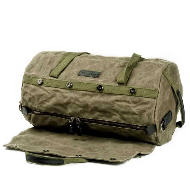Duffel Bags Motorcycle Backpack Canvas Waterproof Rider's Bag Equipment Riding Back Seat Luggage Carrying314B