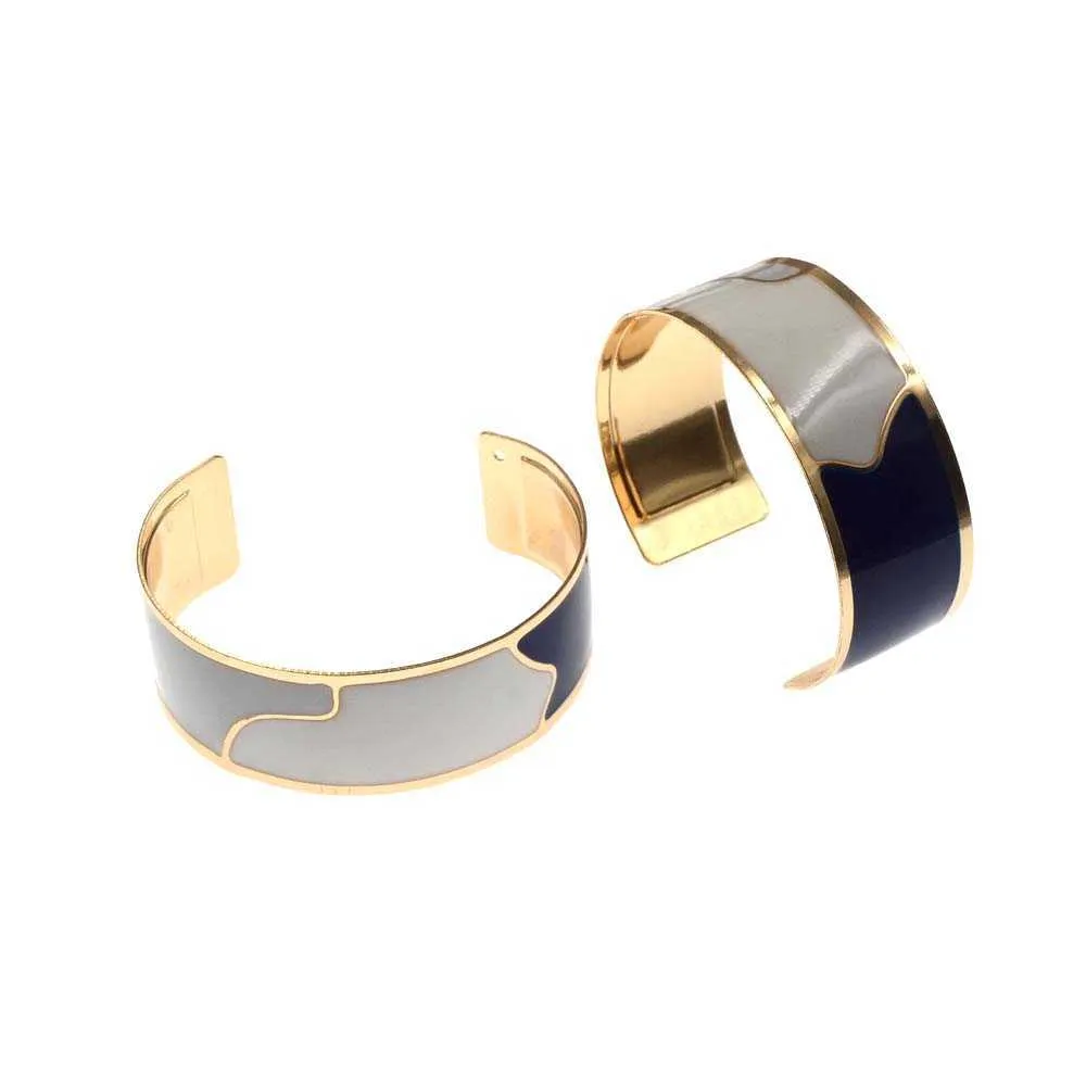 25mm hoge kwaliteit mode licht kc gouden kleur manchet emaille armband kleurrijke geschilderde vrouwelijke opening armband pulseiras voor vrouwen q0717