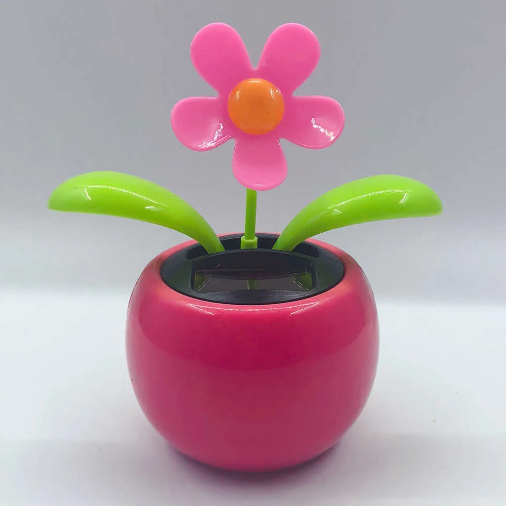 Solar Powered Dancing Flower Toy For Home Car Dahsboard Decor Kid