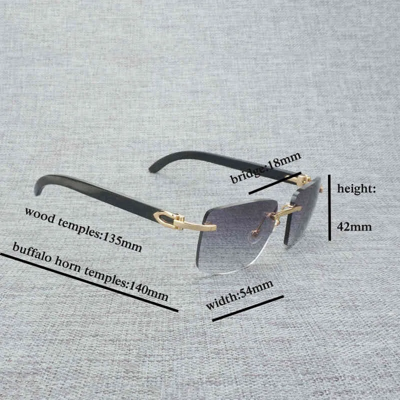 2024 Fashion Off Luxury Designer Nowe okulary przeciwsłoneczne dla mężczyzn i kobiet Off All-Match Vintage Black Buffalo Horn Random Square Men Retro Wood Shades for Summer Club