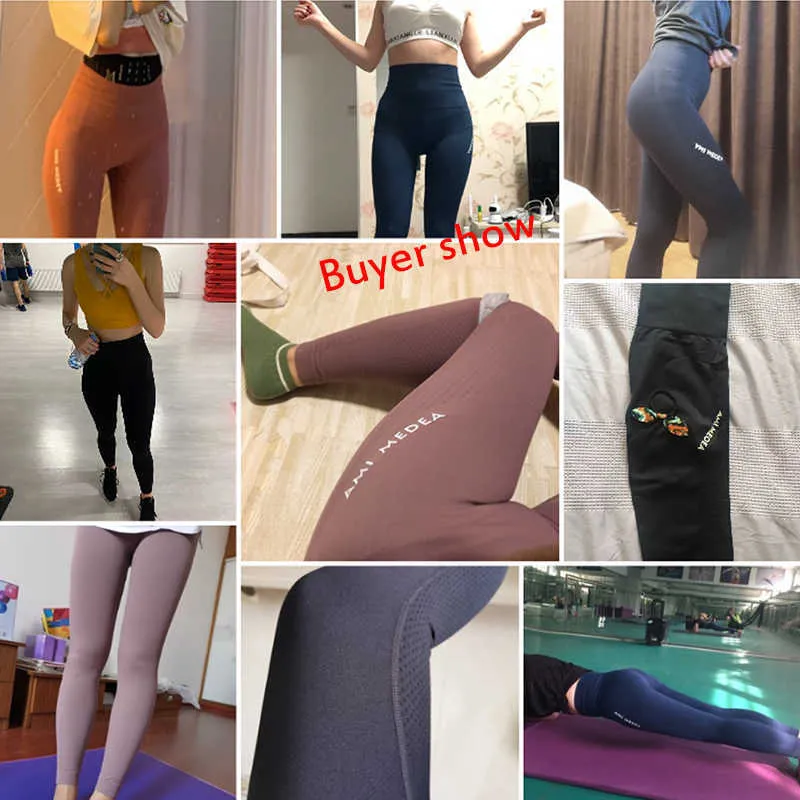 Peeli Control de barriga Pantalones de yoga Mujeres Leggings sin costura Fitness Gym Tights Push Up Sports Leggings Cintura alta Entrenamiento Ropa deportiva 210929