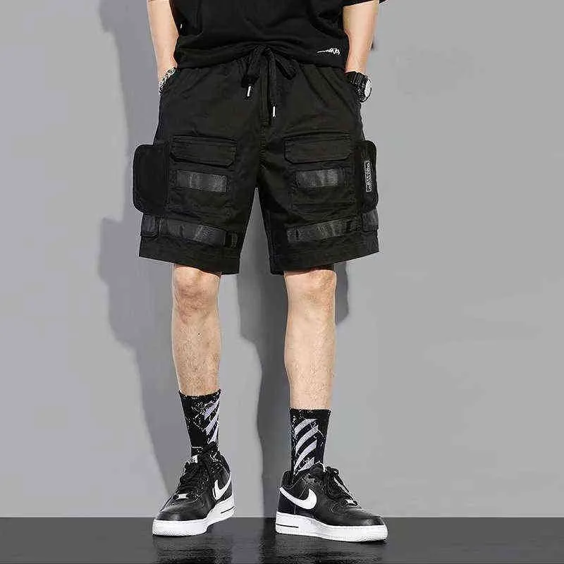 Short cargo hommes cool été offension de vente décontractée hommes courts pantalons de marque techniques techniques noirs blancs shorts de jogger ropa hombre h1210