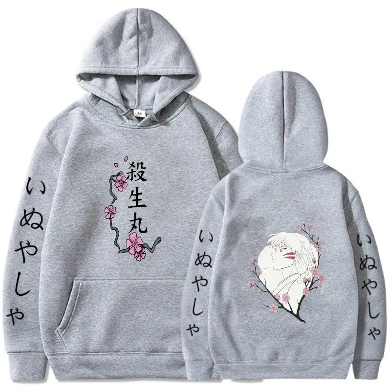 Uinex Hot Anime Hoodie InuYasha Fashion Pullover Tops Long Sleeve Double sided Cloth Y0319