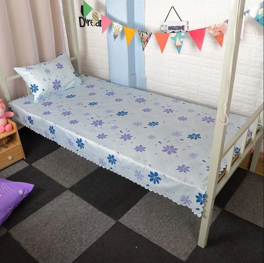 À la mode ménage dortoir simple drap de lit Textile literie couvre-lit chambre mâle femelle enfant drap de lit avec taie d'oreiller F0210 210420