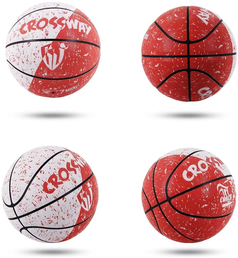 Sportbasketbalbal Dual Color Personality Street Basketballs Zweet Absorptie College Basket Officiële man Solo Practice B8187921