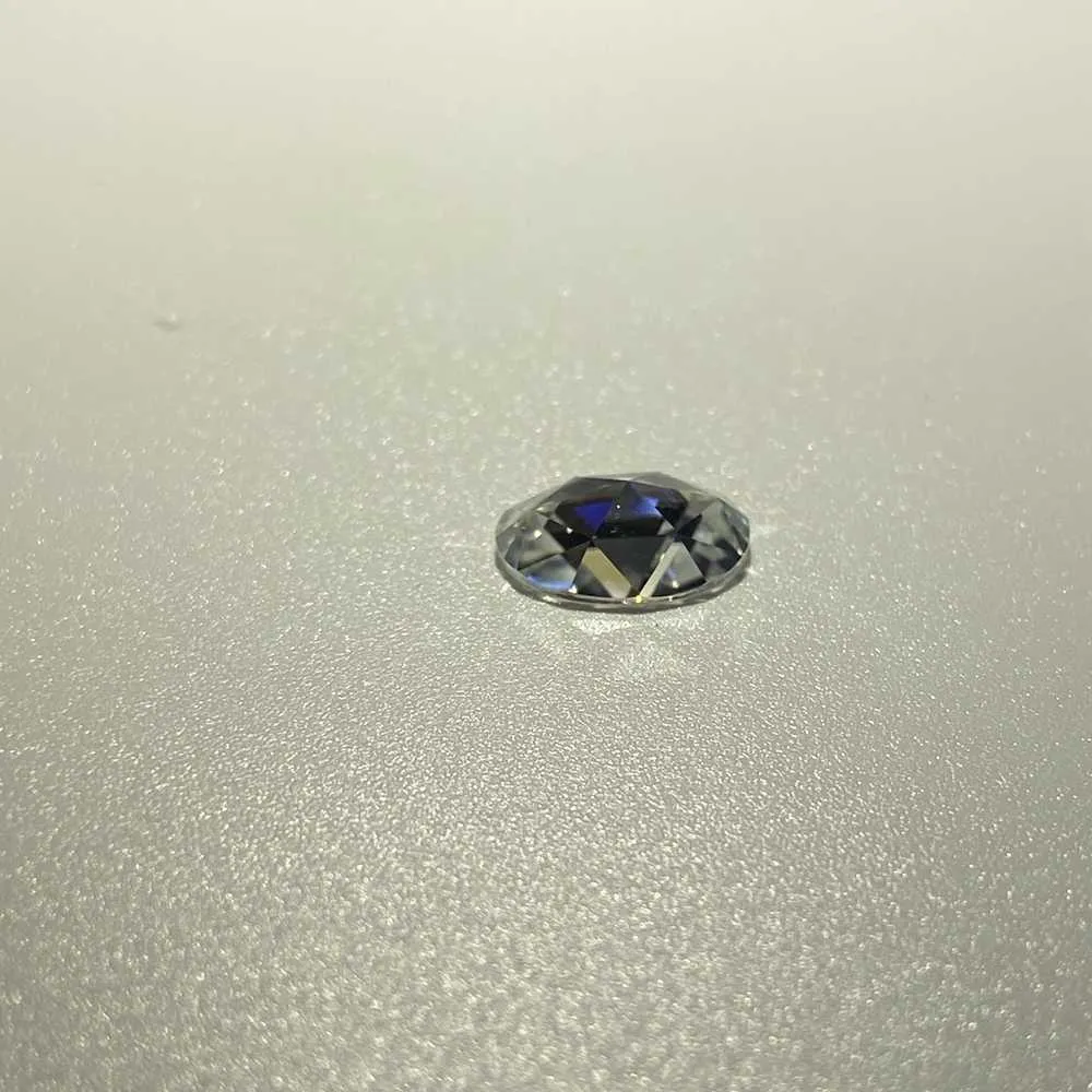 Forma ovale 10x14mm 8 carati GRA sintetico colore bianco D VVS Flatback Rose Cut Moissanite pietra preziosa gioielli di moda H1015