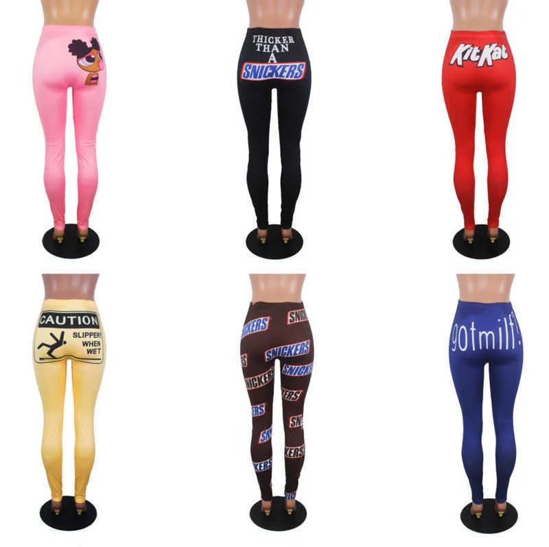 Femmes Fitness vêtements de course pantalons de Yoga Sexy mince motif lettres imprimé Leggings dames mode collants pantalon