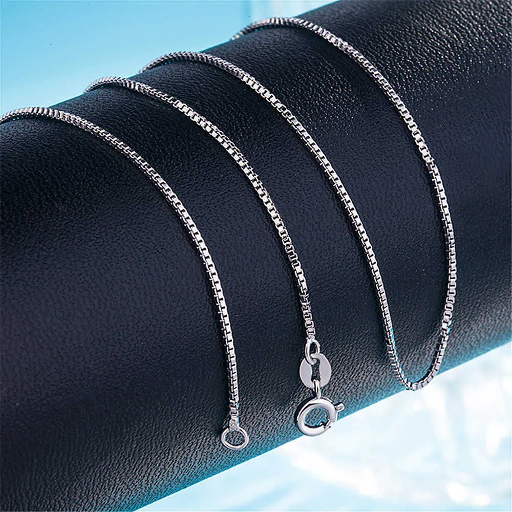 Necklaces Chains 16-30 platinum plated necklace 1mm chain fashion Chain Necklace for women jewelry