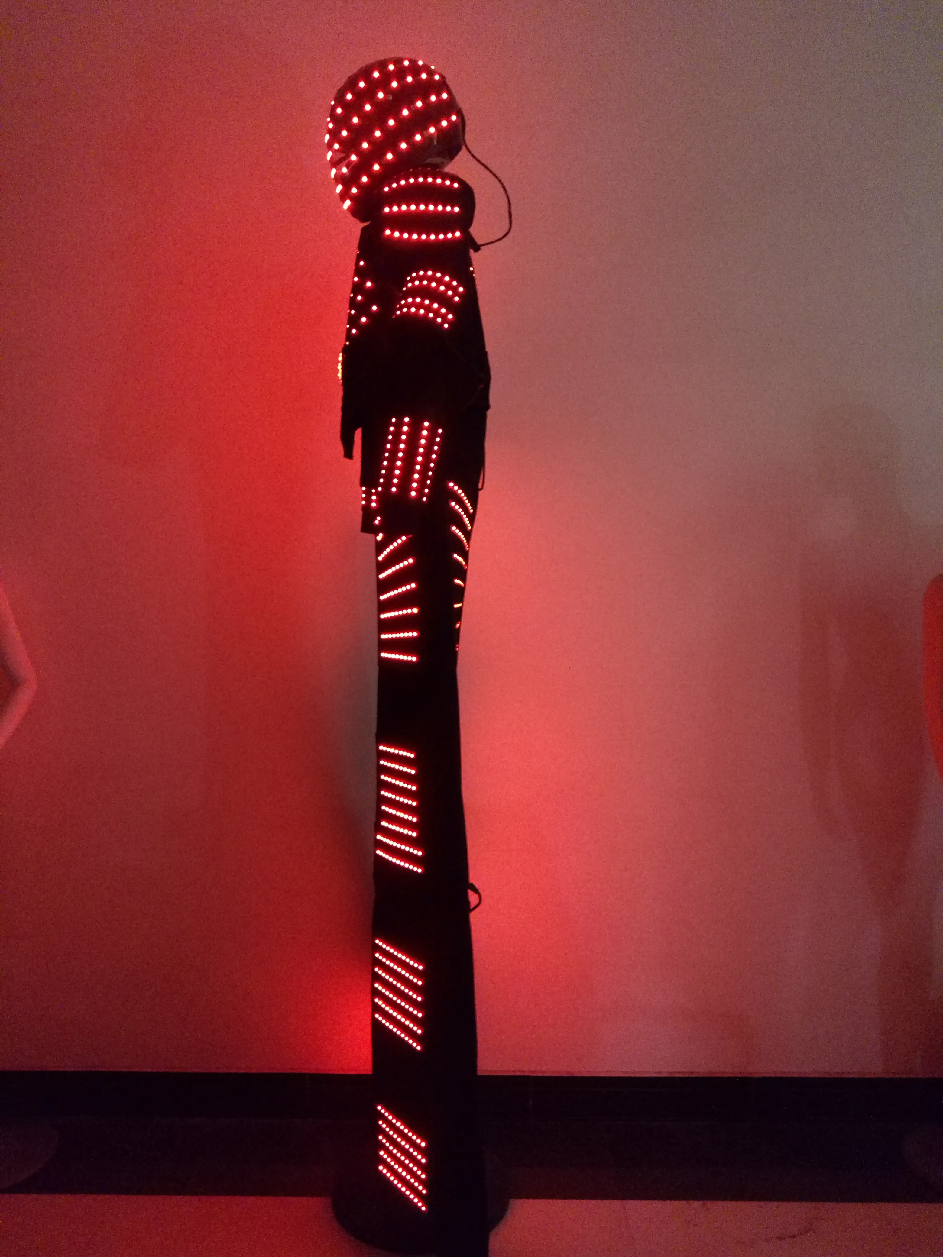 Traje de robô liderado por Doule LED David Guetta Led Robot Suit Robot iluminado Kryoman Robot Tamanho da cor personalizada271W