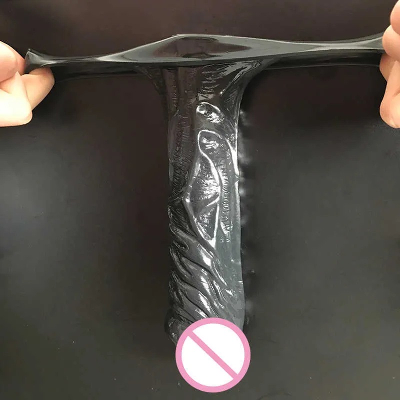 19CM Silicone Penis Sleeve Extender Realistic Penis Reusable toy Extension Sexy Toy for Men Cock Enlarger toys Sheath Delay293C