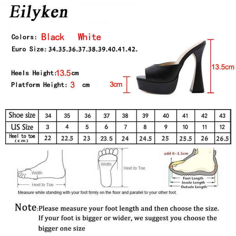 Eilyken Mode Nouveau Design Plateforme Pantoufles Femmes Gladiator Sandales Spike Talons Hauts 2022 Été Peep Toe Pompes Chaussures De Fête Y220211