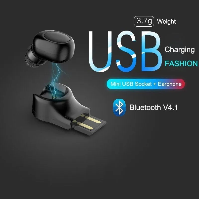 Mini auricolare wireless Bluetooth X11 V41 Auricolari sportivi stereo InEar con caricatore USB magnetico smartphone2181114