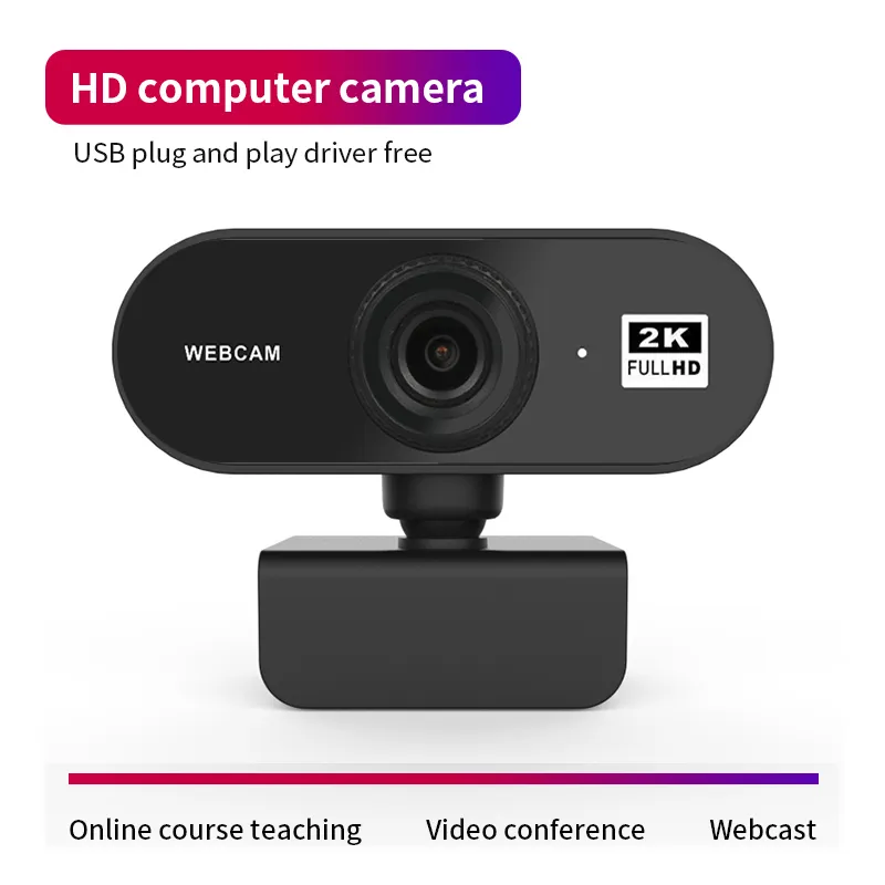 2 K HD Webcam Mini Bilgisayar Webcamera Dahili Mikrofon USB Fiş Sürücü-Ücretsiz Video Çağrı Web Kamera PC Dizüstü