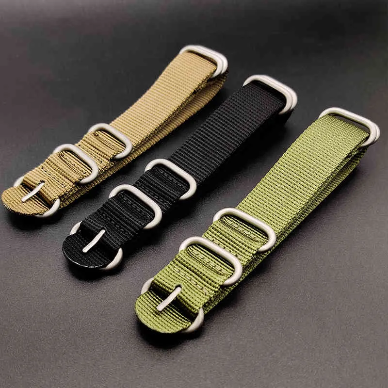 Herren-Taucheruhr-Zubehör, 20 mm, 22 mm, generisches Armband, NATO-Nylon, wasserdichter Gummigürtel, Stahl-Sportarmband
