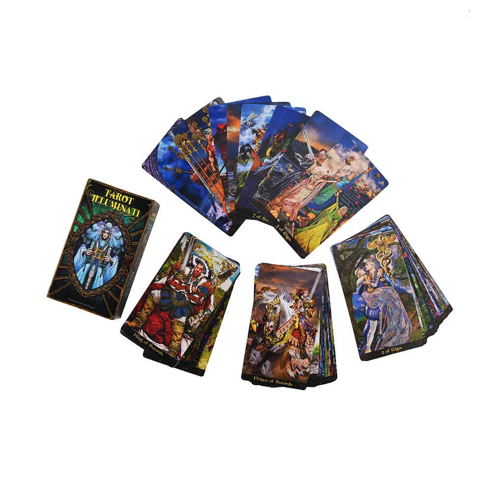 Illuminati Kit Cards Oracless Deck Card et Electronic Guide Game Toy Tarot Divination E-Guide Book