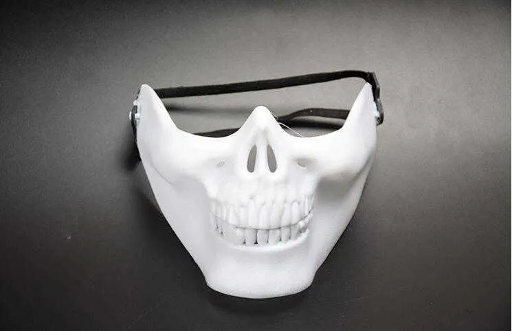 Rolig paintball pvc airsoft masker skrämmande skelett skalle mask skyddande halloween karneval nyår hög kvalitet 5 färger303l