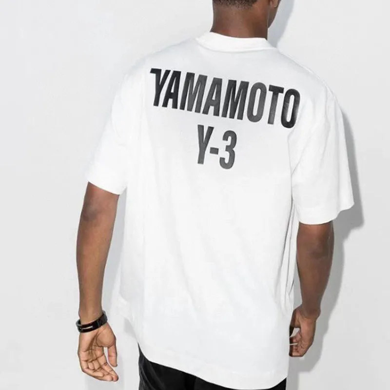 Mężczyźni T Shirt z krótkim rękawem Bawełniany letni ubranie Y-3 Prosta luźna koszulka dla mężczyzn designerskie koszule