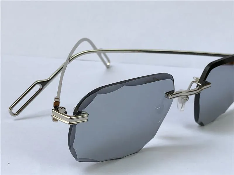 Óculos de sol feminino vintage piccadilly irregular óculos 0115 sem aro diamante corte lente retro moda design vanguardista uv400 luz c264t