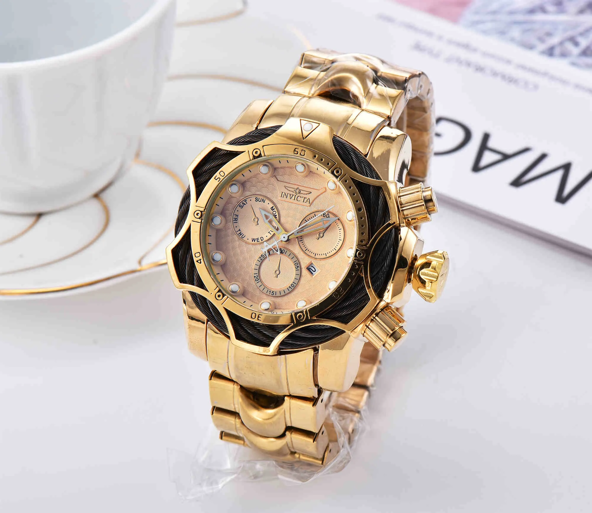 2020 vendendo invicbes assiste homens assistir clássico estilo grande date date automático moda de ouro rosa rellojes de marca310p