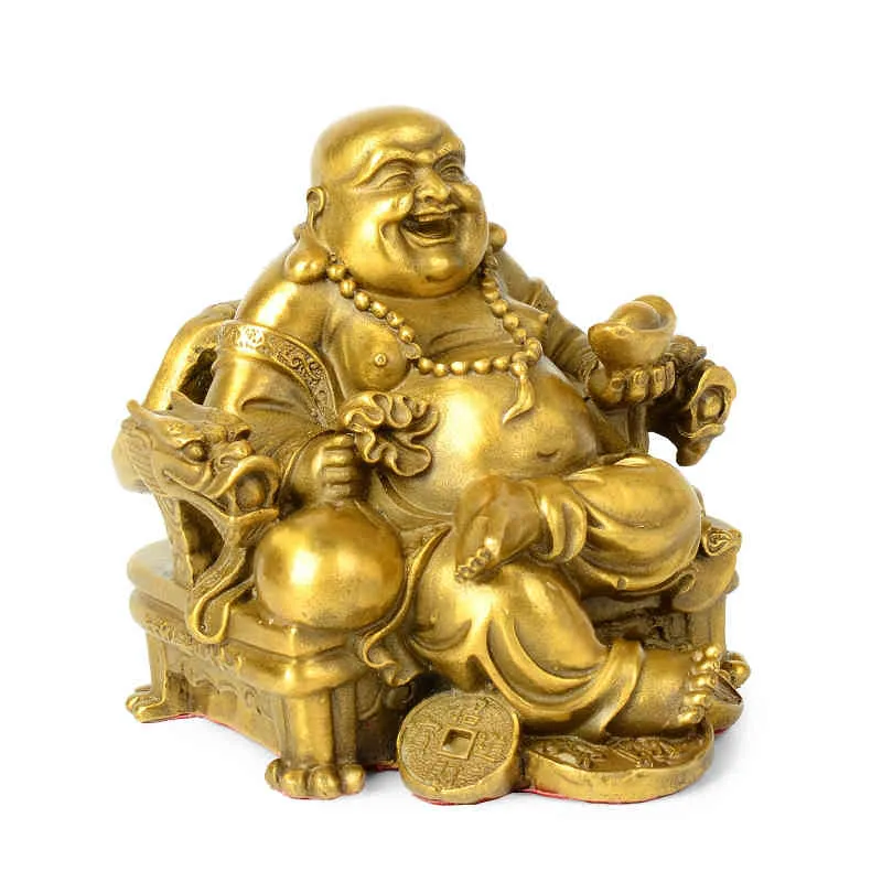 Luce di apertura Maitreya Rame Decorazione soggiorno arredamento studio figura di Buddha ricchezza ricchezze fortuna statuetta artigianato 210414