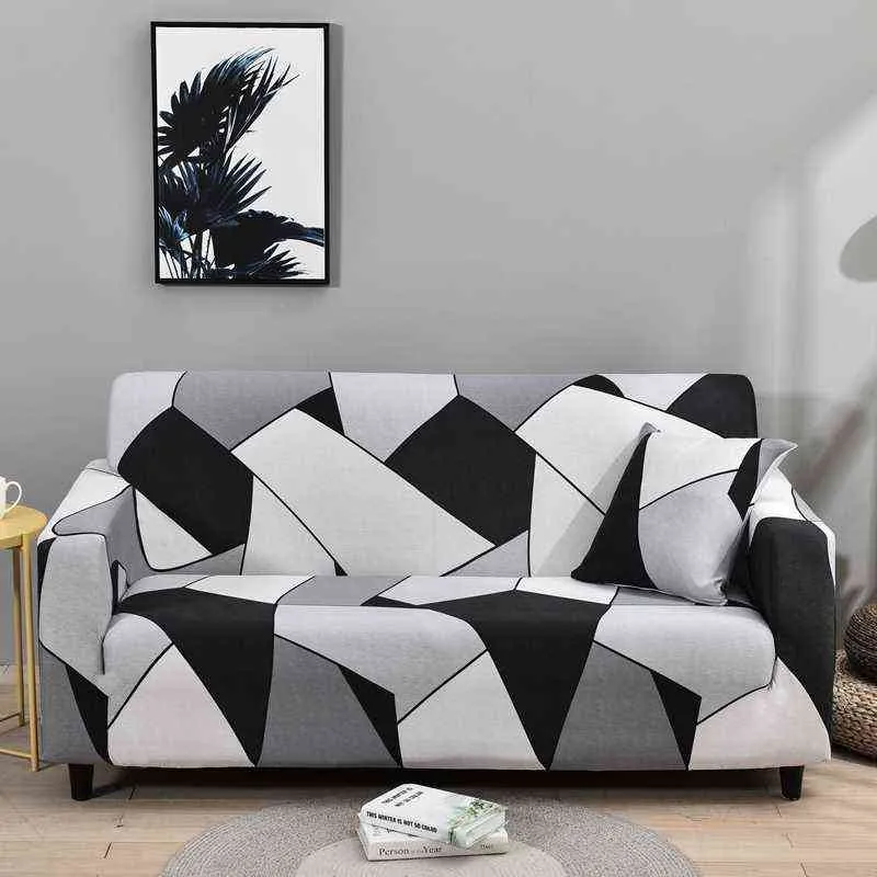 Kerst Elastische Sofa Covers voor Woonkamer Stretch Tight Wrap All-inclusive stoel Couch Slipcovers Home Decor 1/2/3 / 4-ZEER 211102