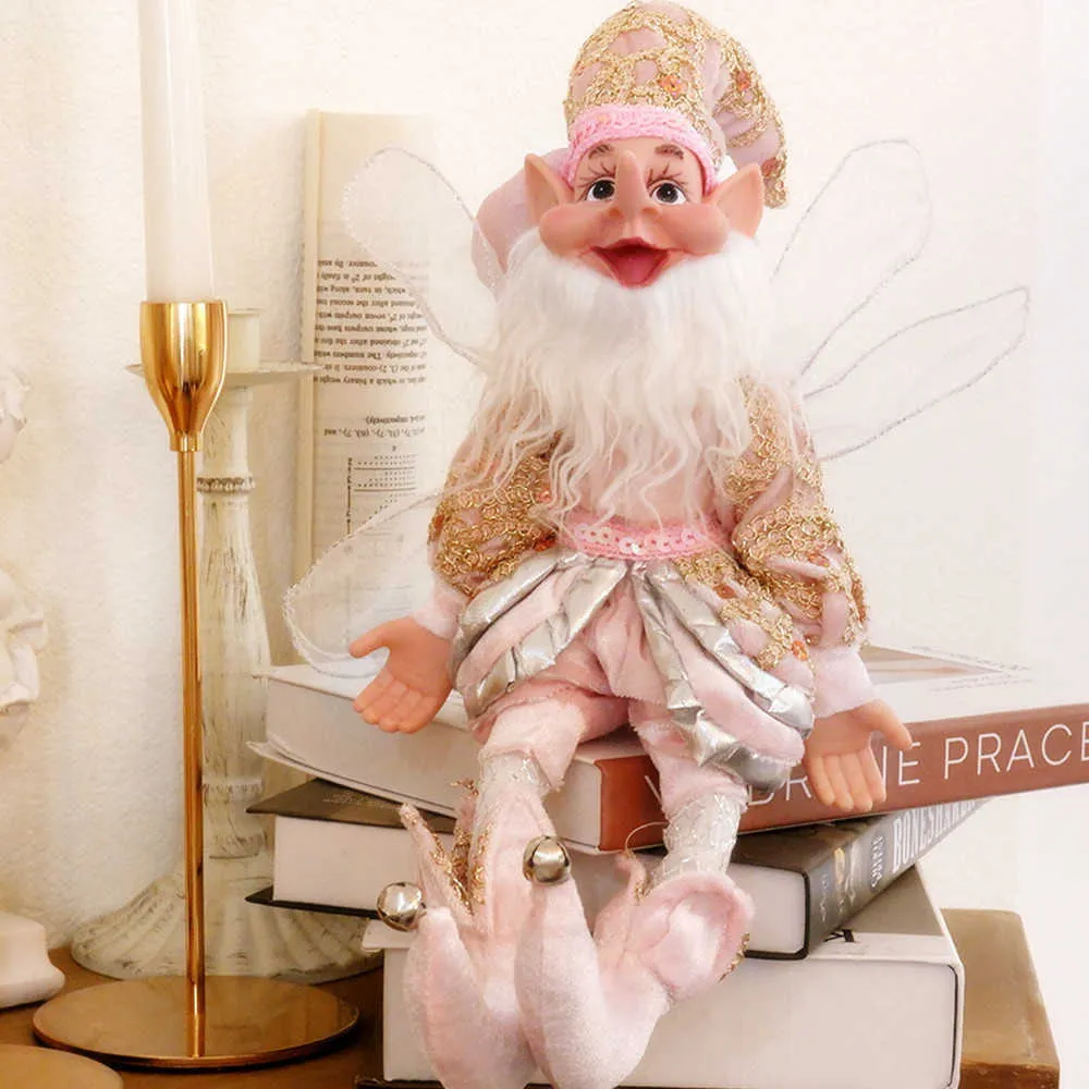 Abxmas elf boneca brinquedo pingente de natal ornamentos decoração pendurado na prateleira em pé decoração navidad ano presentes 210911260k