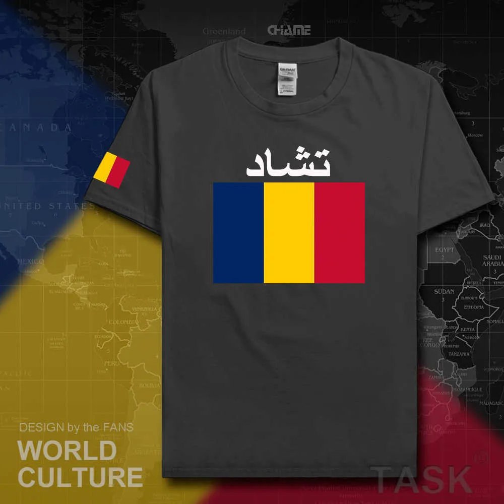 Tchad män T Shirt Jerseys Nation Team Tshirt 100% Bomull T-shirt Kläder Tees Country Sporting Fotbollsspelare TCD Chadian Tchad X0621