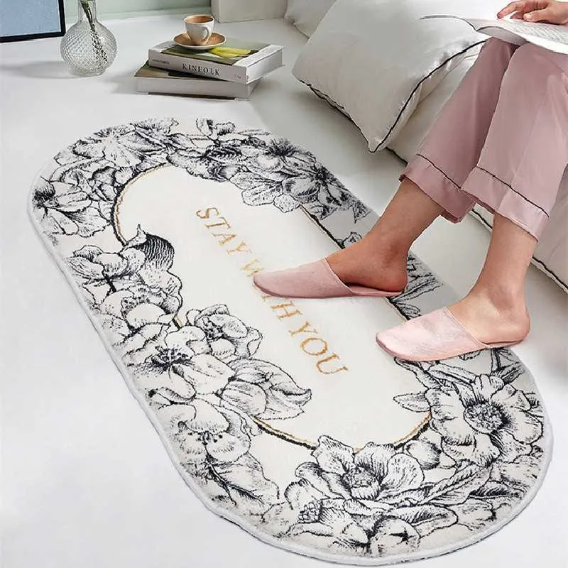 Pluizig Neffen Tapijten in Slaapkamer Tapijt Zachte Shaggy Tapijt Wasbaar Area Tapijt Tapijten voor Bed Room Antislip Vloer Mat Tapis 210917