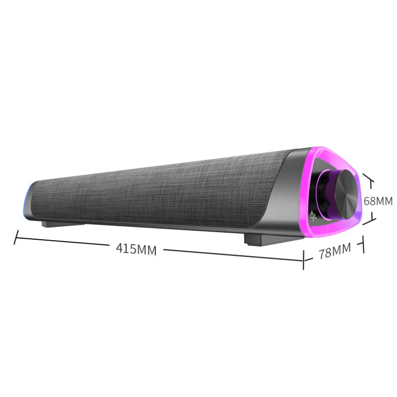 3D Computer Speakers Bluetooth-compatible 5.0 Wired Loudspeaker Surround Soundbar Speaker Sound Bar Laptop Notebook PC