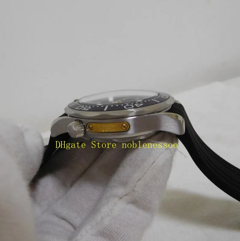 Новая модель мужских автоматических часов 007 с черным циферблатом 300 мм, ограниченная серия, резиновый ремешок, мужские часы, механические наручные часыe288r