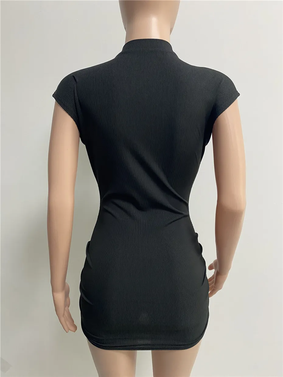 2022 zomer casual jurken voor vrouwen een stuk set sexy diepe v-hals bodycon mini designer kleding mode hoge kwaliteit elegante luxe club dragen K8717