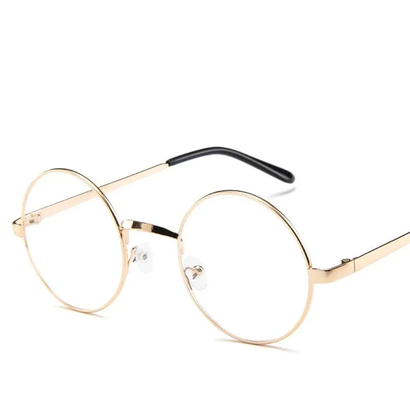 Fashion Sunglasses Frames 2021 Vintage Retro Metal Frame Clear Lens Glasses Nerd Geek Eyewear Eyeglasses Black Oversized Round Cir268l