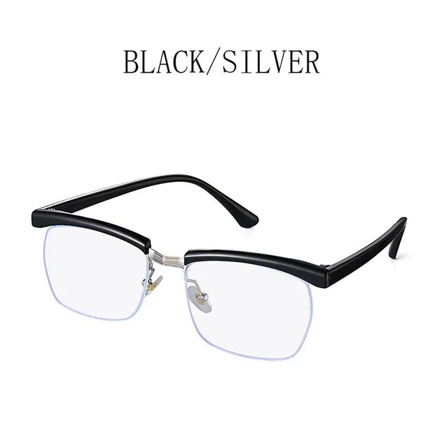 サングラス2021ファッションアンチブルーレイハーフラグリー眼鏡クールな丈夫な伝説スタイルメンズエレガントなプレーングラス8755236U