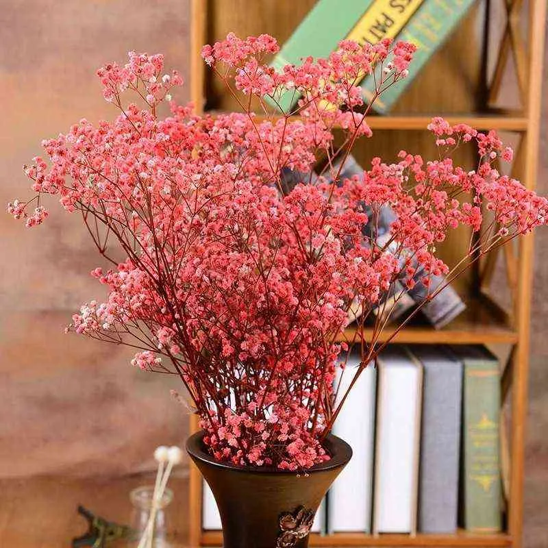 Fiori naturali freschi secchi conservati Gypsophila Paniculata, mazzi di fiori l'alito del bambino regalo la decorazione della festa nuziale 211101