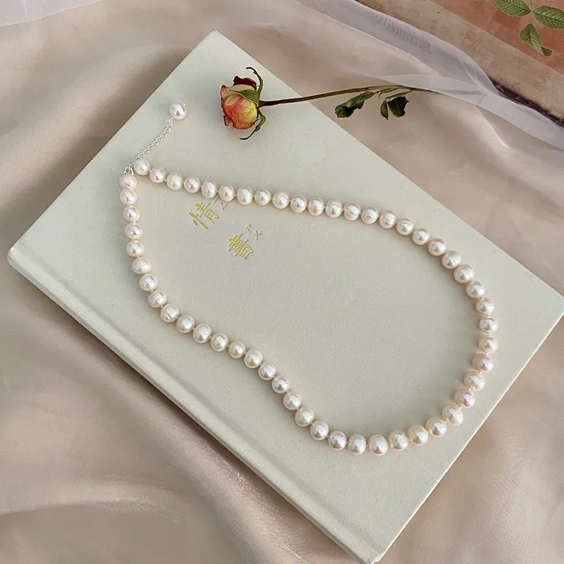 ASHIQI – collier de perles d'eau douce naturelles, bijoux en argent Sterling 925, cadeau pour femmes, 220217