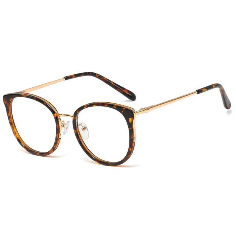 Zonnebrillen oogglazen frames voor vrouwen retro myopia bijziende anti blauw licht heldere lens zwarte ronde transparante vrouw233p