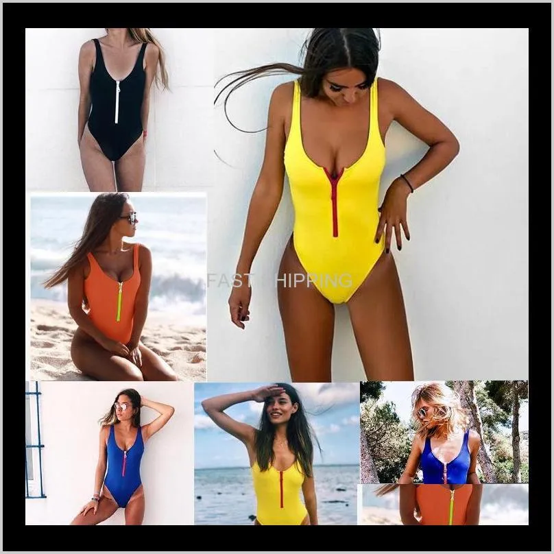Summer Candy Color One Piece Swimsuits