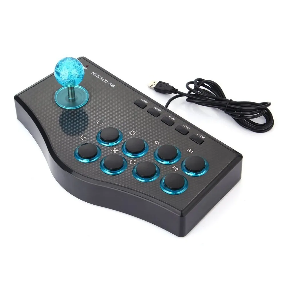 3 W 1 USB Przewodowy Kontroler Gry Arcade Fighting Joystick Stick PS3 Komputer PC Gamepad Engineering Design Gaming Console