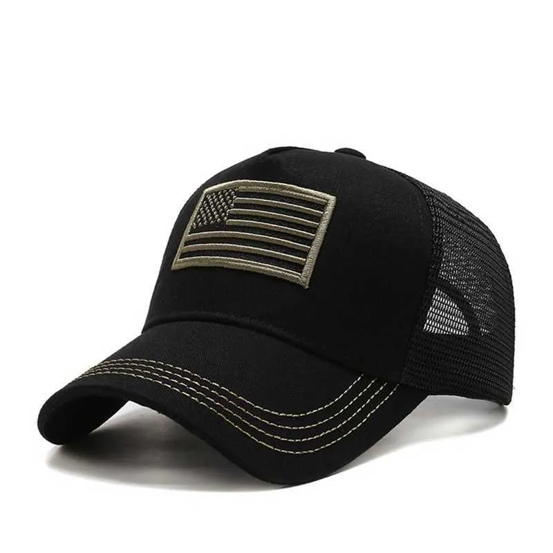 Baseball Cap Men Tactical Army Cotton Military Dad Hat USA American Flag Us Unisex Hip Hop Hat Caps Caps Outdoor Capone Q08112664355