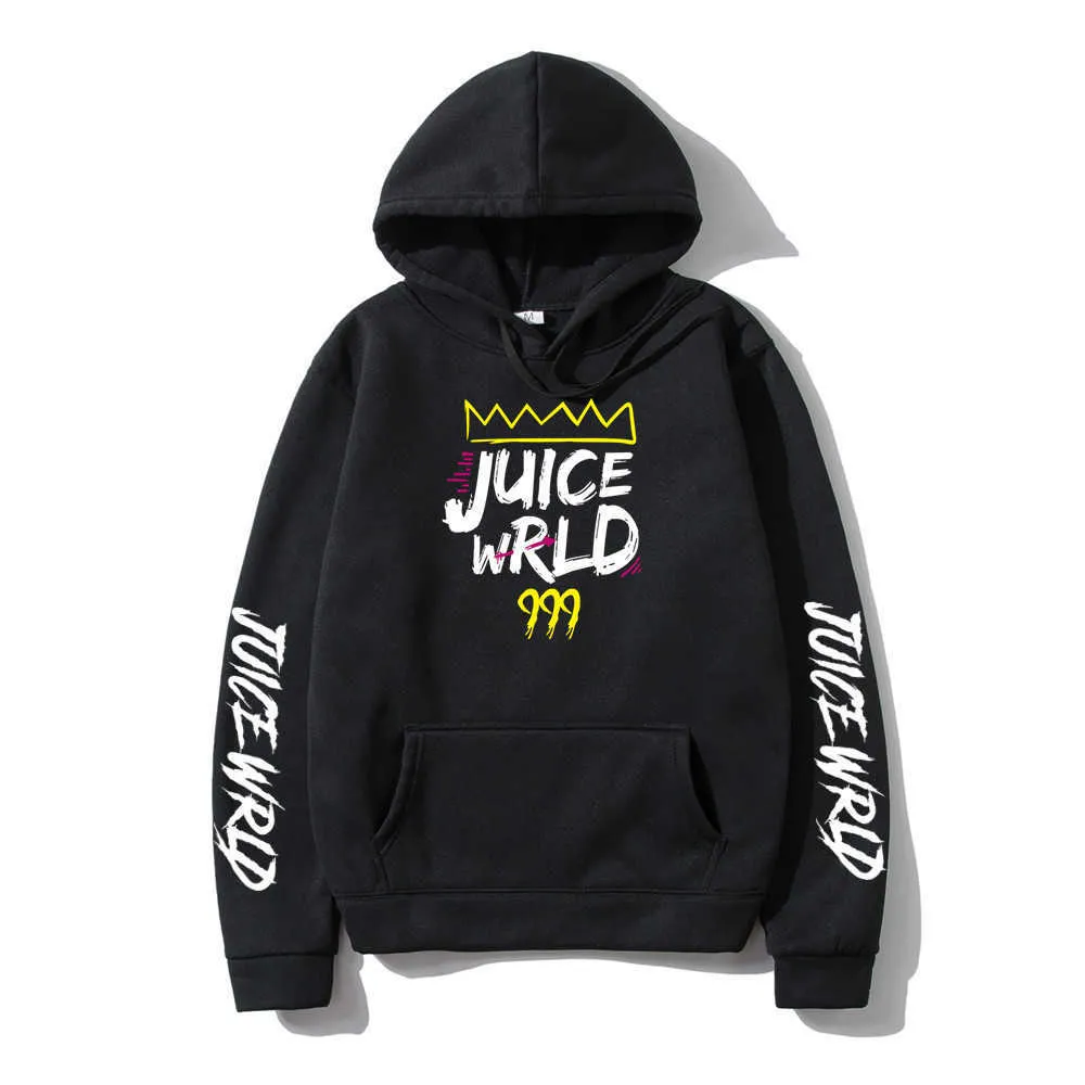 2021 Blue Black White Red j Uicewrld Hoodie Sweatshirt Juice Wrld wrld Trap Rap Rainbow Glitch World Hoody X1022