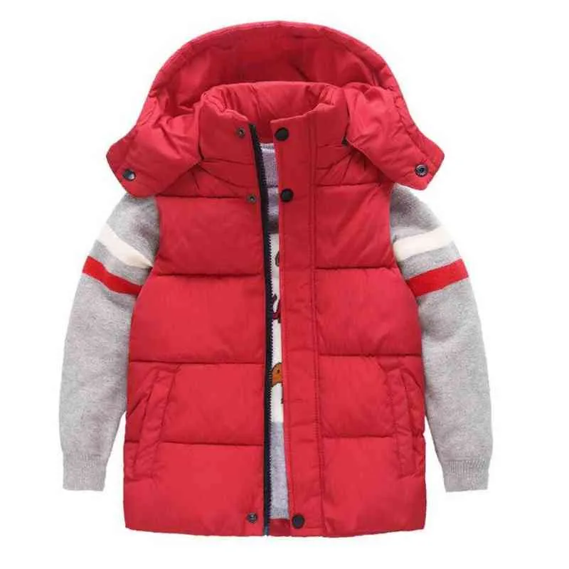 Filles garçons gilets à capuche vêtements d'école pour enfants vêtements parent-enfant hiver bébé enfants gilet vêtements d'extérieur veste chaude 211203