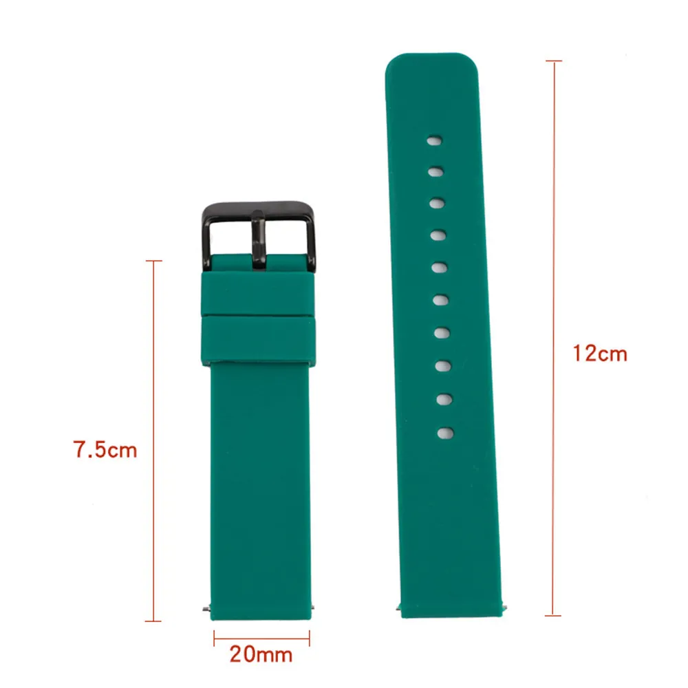 14 mm 16 mm 18 mm 20 mm 22 mm 24 mm siliconen bandriem Riem Quick Release Watchband Bracelet voor Samsung Active 2 Huami Huawei Smart Watch3962439
