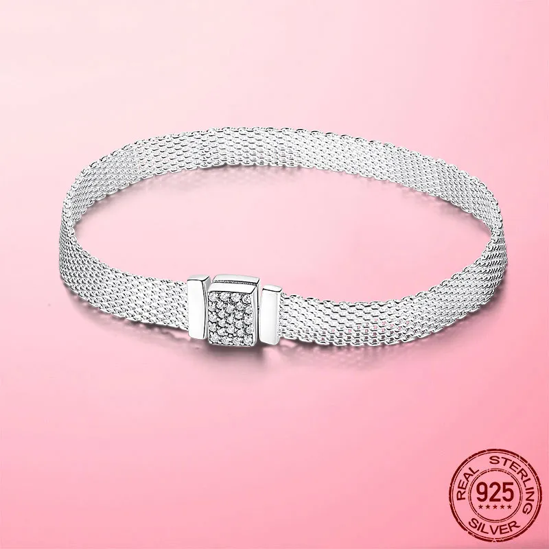 Pulsera de las señoras de la cadena de la serpiente de plata esterlina 925 se adapta a la joyería de lujo de Pandora Infinity Knot Bangle Luxury Jewelry