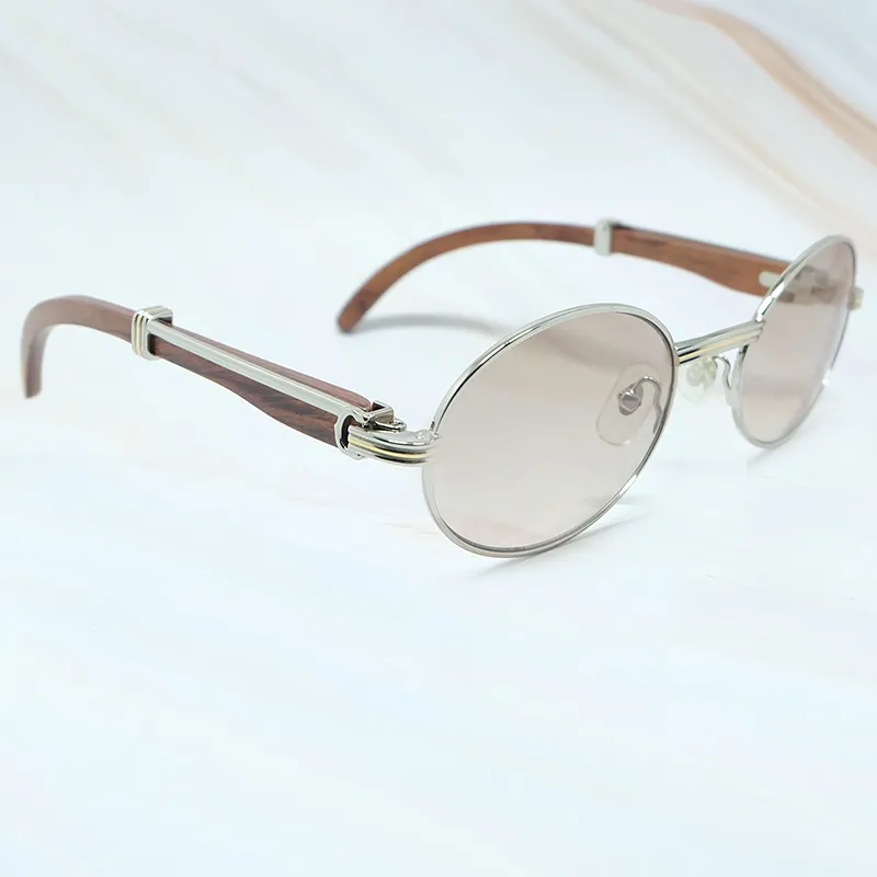 Houten Zonnebril Ronde Metalen Heren Accessoires Luxe Designer Carter Zonnebril Nieuwe Mode Decoratie Hele Eyewear2792