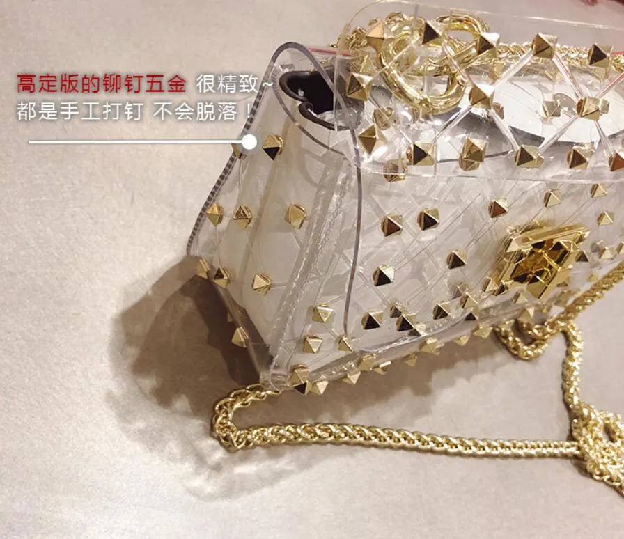 高品質の財布有名なハンドバッグ女性リベットクロスボディバッグファッションレトロリアルレザーバッグ326Q