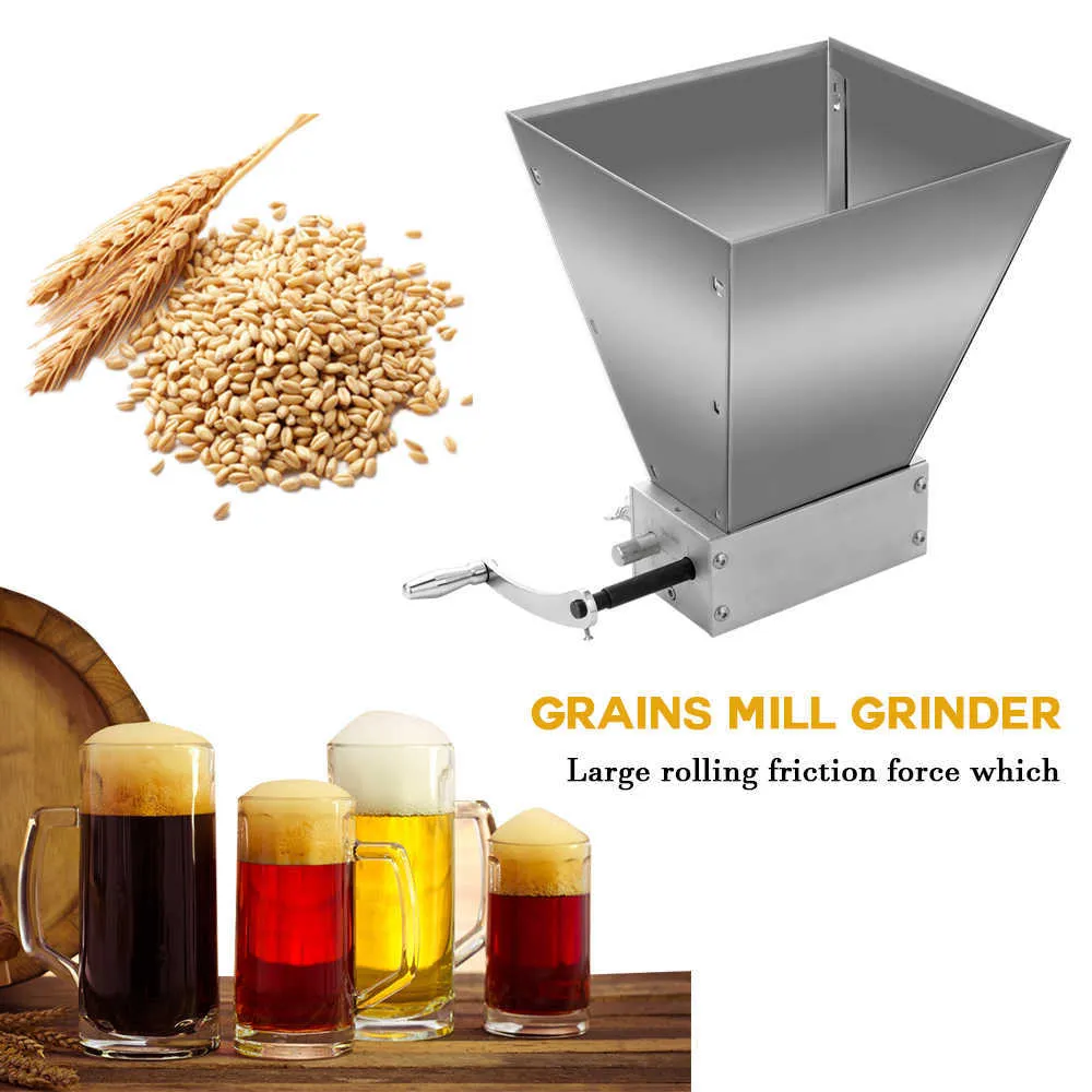 1L Gehele korrels Molen Grinder Voedselprocessors Superfijn Groot Handgeschakeld Poeder Machine Roestvrij staal Malt Corn 210713