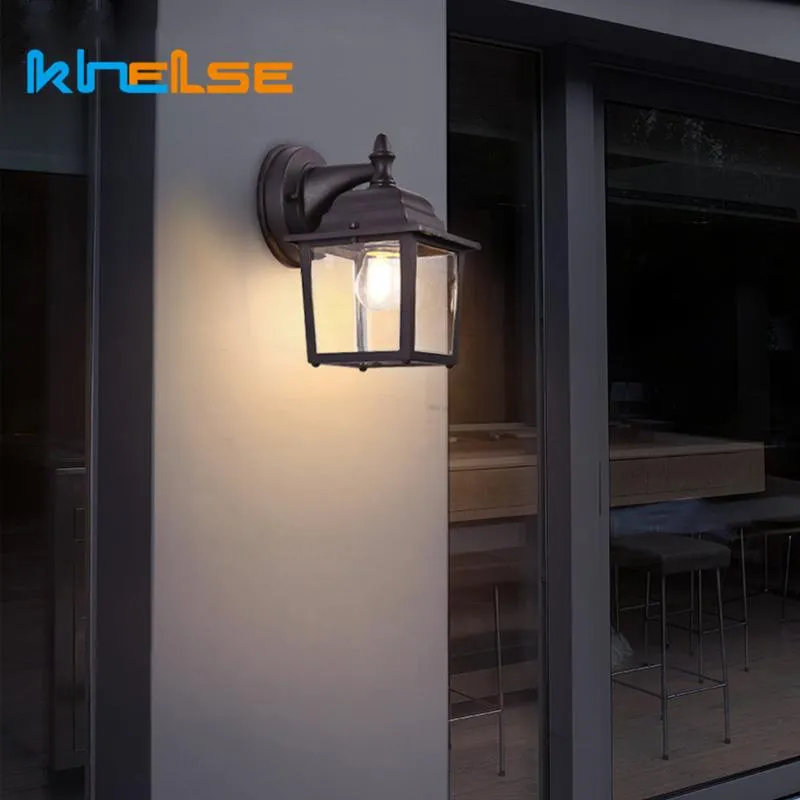 Americano antigo led luzes de parede ao ar livre à prova dwaterproof água montagem arandelas jardim pátio casa decoração exterior luminárias lamps3292