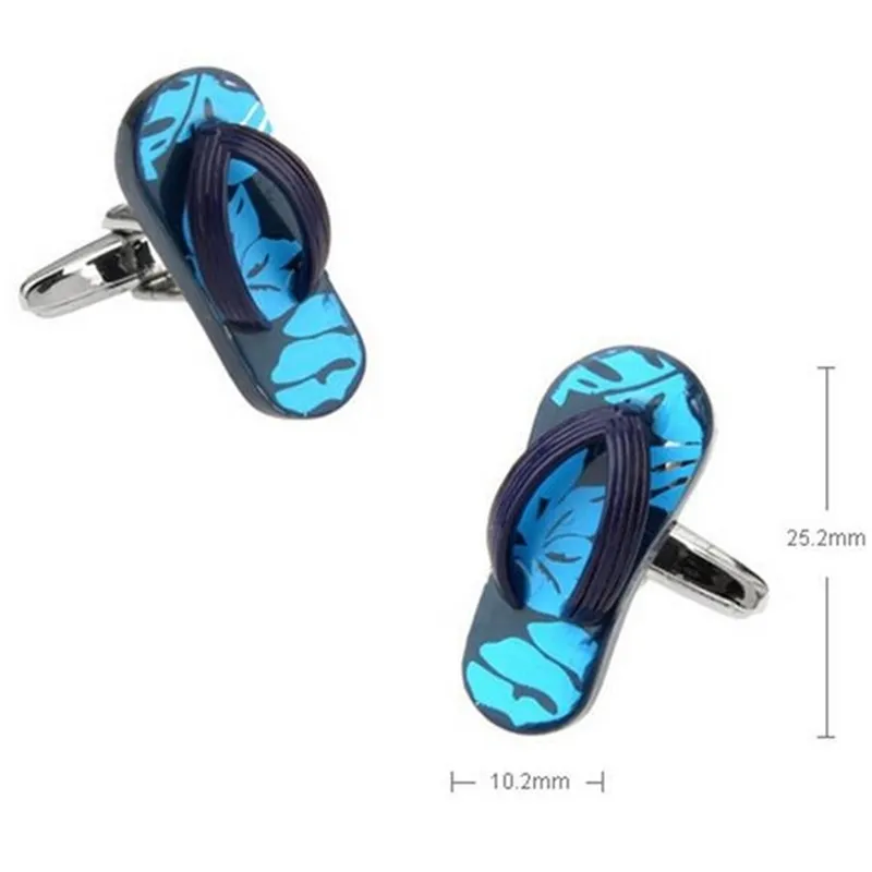 10ペア/ロットクリエイティブカラフルなスリッパCufflinksカジュアルレジャーシューズサンダルカフリンクCufflinkメンズジュエリー全体