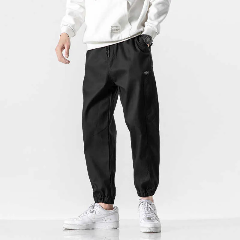 Printemps cheville-longueur hommes sarouel décontracté Streetwear Joggers pantalons de survêtement amples grande taille 6XL 7XL 8XL 210715